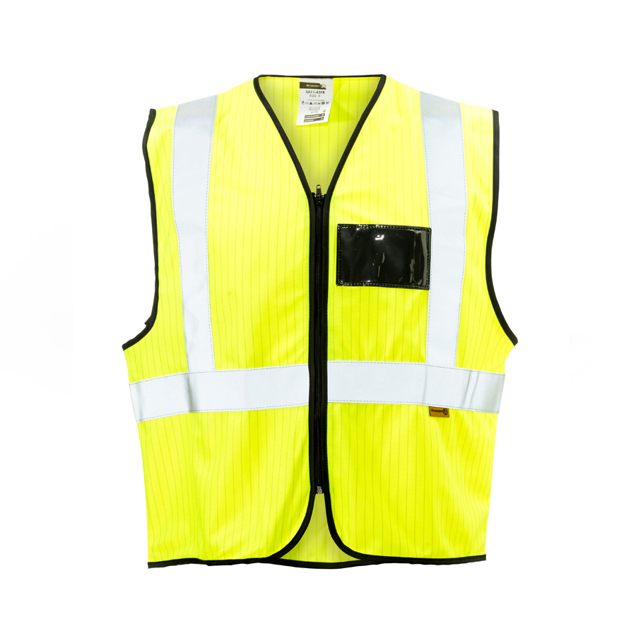 Dromex lime Anti Static & Flame Retardant reflective vest FTS Safety